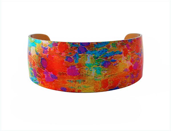 Water Lily Orange Aluminium Bangle Water Lily Orange Aluminium Bangle