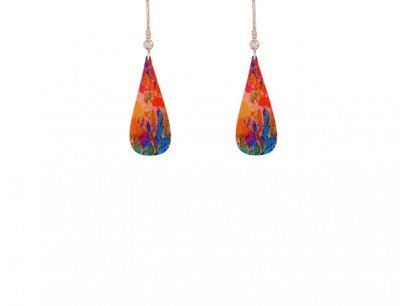 Water Lily Orange earrings