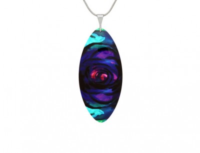 Rose purple pendant