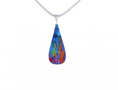 Water Lily Blue Pendant