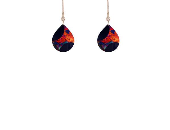 Starburst Orange small earrings