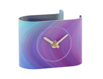 Strata Purple Desk Clock