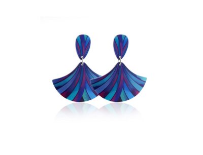 Ribbon-Blue-Earrings