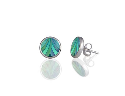 Ribbon Turquoise Stud Earrings