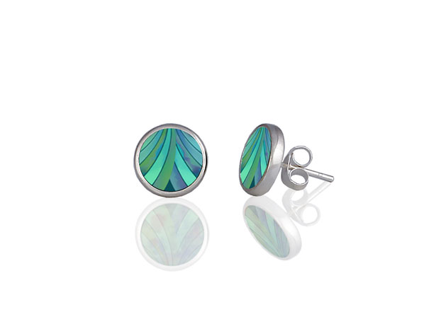 Ribbon-Turquoise-Stud-Earrings Ribbon Turquoise Stud Earrings