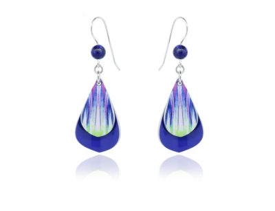 Pixalum Rumba Blue aluminium earrings
