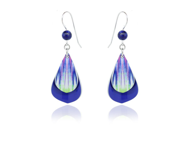 10 Pixalum Rumba Blue aluminium earrings