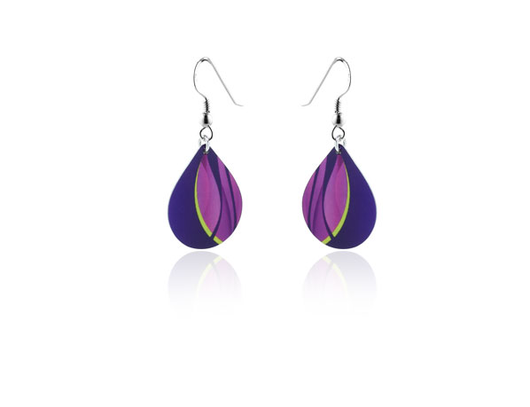 Accent-Purple-Earrings-Hook Accent Pink earrings