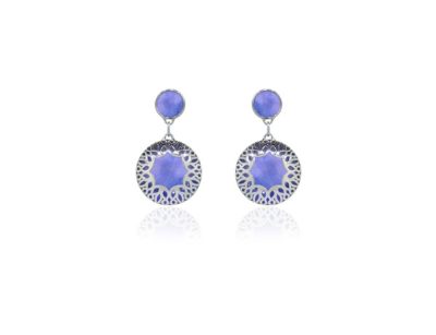 PomPom Purple Earrings