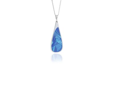 Azure Blue Sterling Silver Pendant