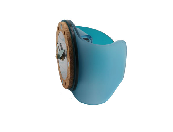 Wave-Turquoise Desk Clock-Side Wave-Turquoise Desk Clock-Side