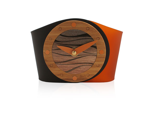 Wave-Orange-Desk ClockFront Wave-Orange-Desk ClockFront