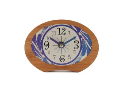empus Blue Oval Desk Clock-Front
